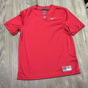 NWOT Nike Team Dri-Fit Mens Crimson Alabama Tide Logo Jersey V-Neck Red Size M